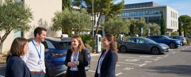 Borne de recharge entreprise Montpellier : solution si recharge à domicile difficile — AD LAN
